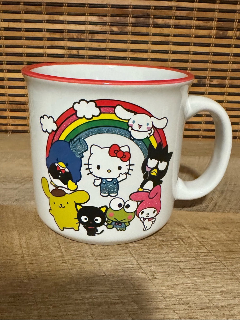 Sanrio Hello Kitty & Friends Rainbow Glitter Ceramic Mug